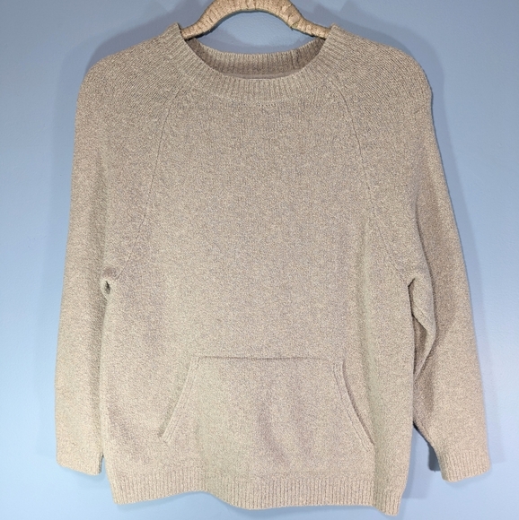 J. Jill Gray Boiled-Wool Textured Sweater Dolman Sleeves - Picture 1 of 4